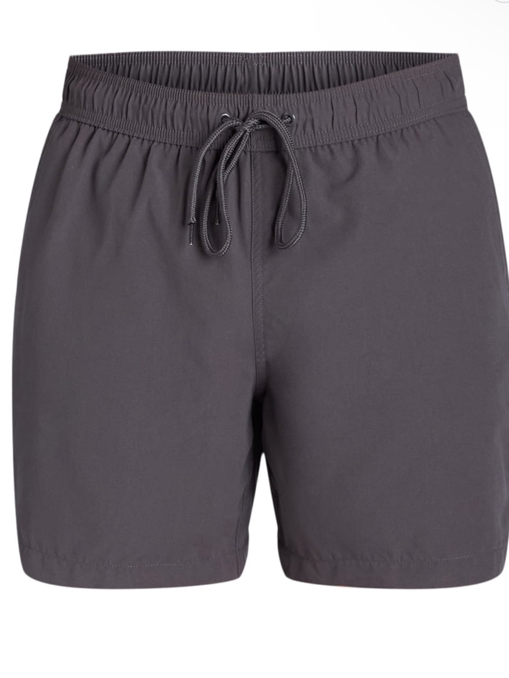 George Men's 6" Inseam Charcoal Drawstring Swim Shorts NWT